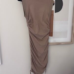 JLUXLABEL Sleeveless Brown Midi Dress